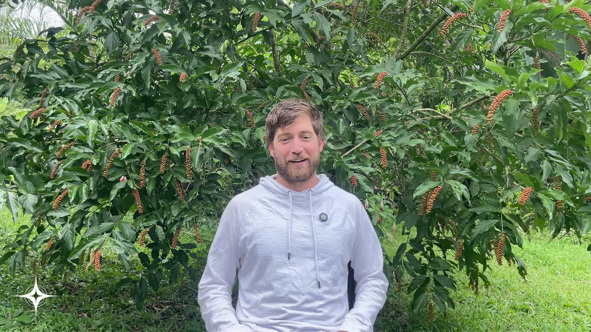 Gregory seated at the homestead